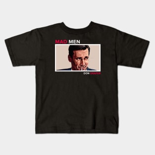 Don Draper Smoking Face Kids T-Shirt